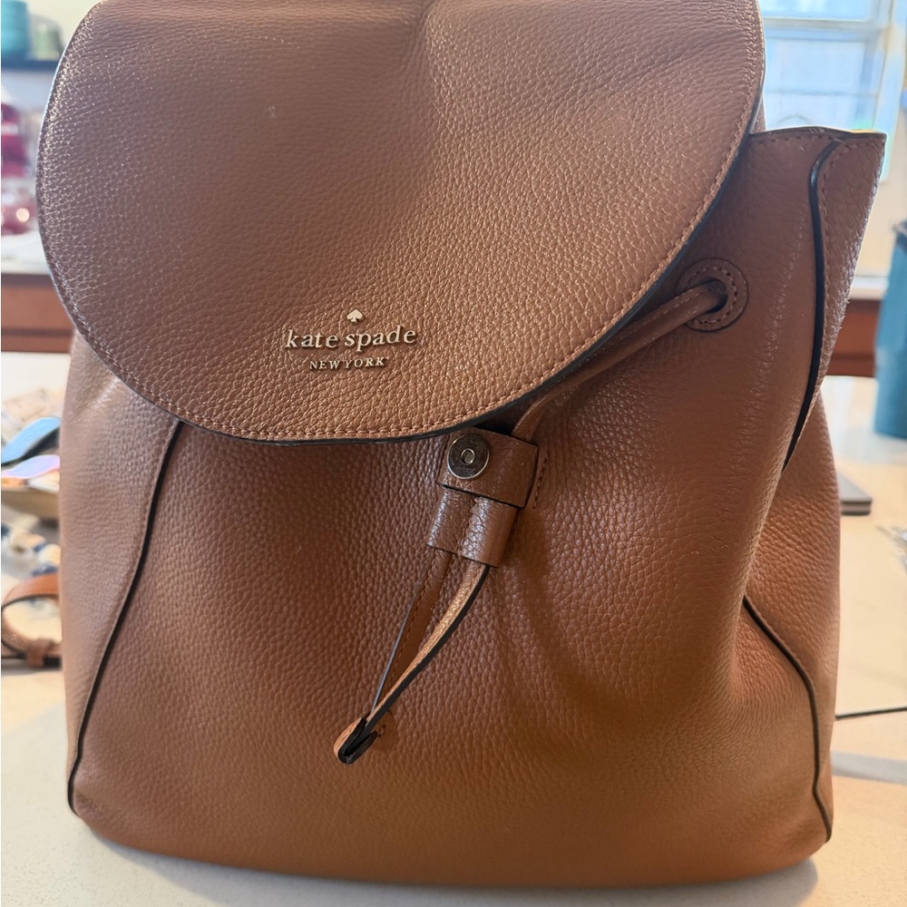 Kate Spade Tan Leather Backpack